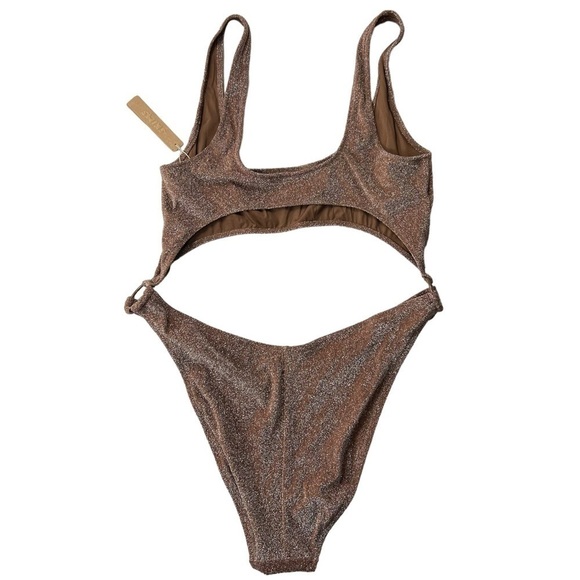 Skims Glitter Monokini Swimsuit in Jasper Size 2X - Picture 3 of 9